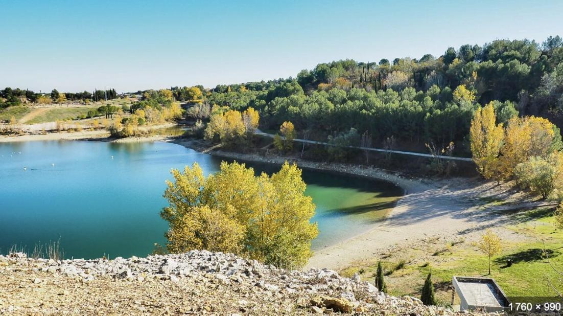 Charmant Studio Lodge Climatise Avec Jardin Et Vue Sur Le Pic Saint Loup Jacou 外观 照片
