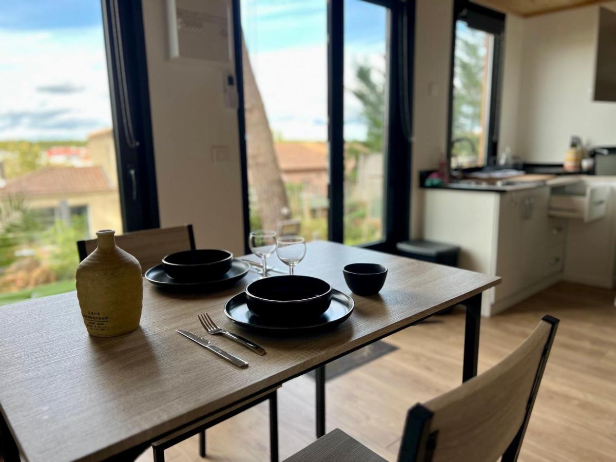 Charmant Studio Lodge Climatise Avec Jardin Et Vue Sur Le Pic Saint Loup Jacou 外观 照片